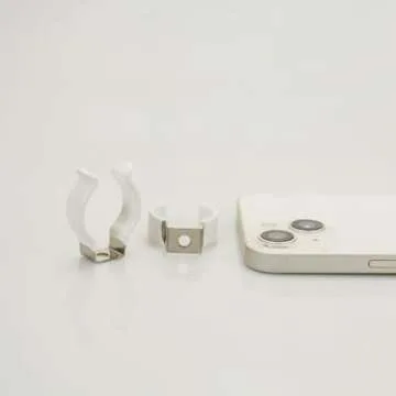 (24-Pack) JESLED T8 U Clips Holder Bracket for 8FT LED Light Bulbs, LED Fluorescent Tube Replacement Mounting Accessories, Stainless Steel Lamp Support, Lampholder, Pipe Clamps to Prevent Sagging