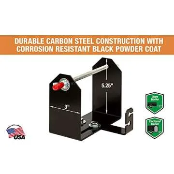 Buyers Products LT40 Weed Wacker Commercial Trimmer Line Holder w/ Mounting Hardware & Low Profile Steel Bracket Supports 3 Pound Spools, Made In The USA, Landscape Trailer Organization Accessories