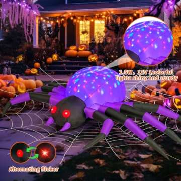 COMIN Halloween Inflatables - Spider and Skeleton Pumpkin