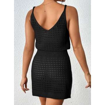 Dokotoo Swimsuit Women Beach Cover ups for Women 2025 Trendy Vacation Summer Casual Scoop Neck Croch...