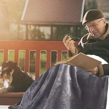 Rose Home Fashion Throw Blankets Gifts for Women Birthday Gifts for Women Sherpa Blanket Couch Blanket (50" X 60" Throw, Grey)