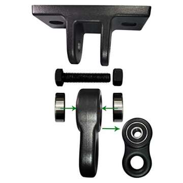 ABUSA Heavy Duty Black Swing Hangers Screws Bolts Included Over 5000 lb Capacity Playground Porch Yo...