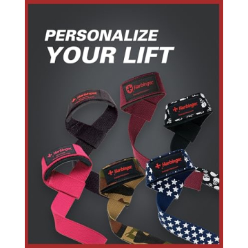 Harbinger Lift Straps - Padded Cotton for Ultimate Grip