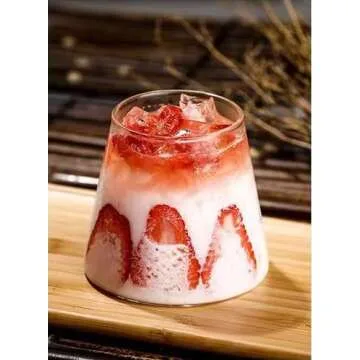 RYUHYF Fujiyama glasses, Japanese water glasses, water glasses, whisky glasses, beer glasses, breakfast milk glasses, juice glasses, beverage glasses, tea cups,set of 1 (Medium size-350ml)