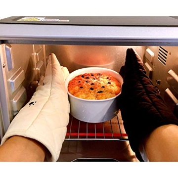 GREVY Cute Cotton Oven Mitts for Cat Lovers - 12"