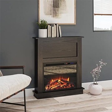 Ameriwood Home Ellsworth Electric Fireplace with Mantel & Remote