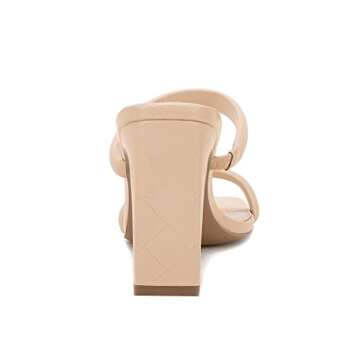 Coutgo Womens Square Open Toe Heeled Sandals - Chic Design