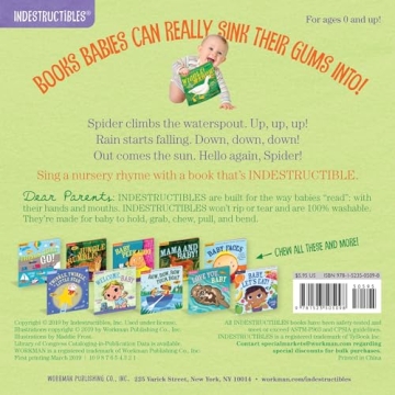 Indestructibles: The Itsy Bitsy Spider for Babies and Toddlers