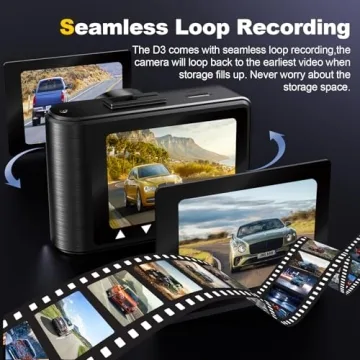 4K/1080P Dual Dash Cam with WiFi and 64GB SD Card