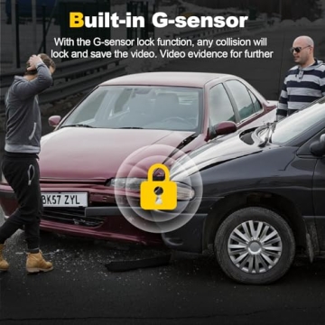 4K/1080P Dual Dash Cam with WiFi and 64GB SD Card