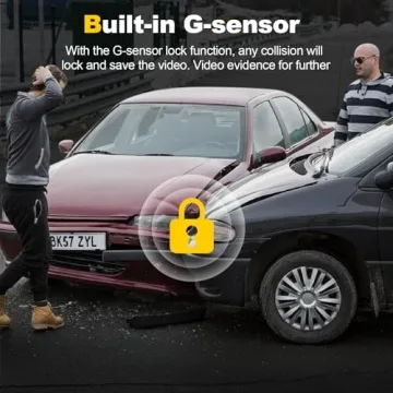 4K/1080P Dual Dash Cam with WiFi and 64GB SD Card