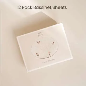 Konssy Muslin Bassinet Sheets for Baby Girl Boy, 2 Pack Soft Breathable Baby Bassinet Mattress Sheets Fit for Hourglass Oval Cradle, Moses Basket Rectangle Mattress (Brown,Berry)