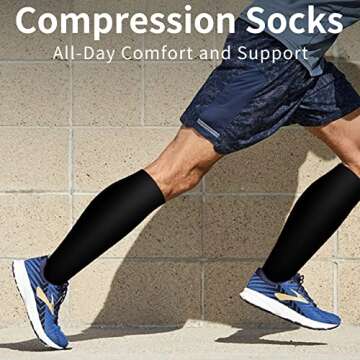 Laite Hebe Compression Socks for Men & Women - 8 Pairs