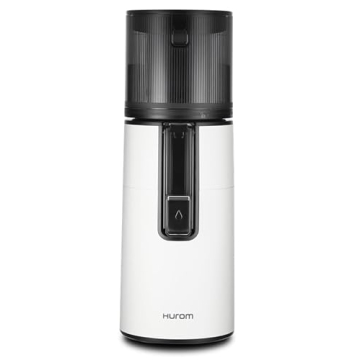 Hurom H400 Easy Clean Slow Juicer, White | Hands Free | Hopper Fits Whole Produce | Quiet Motor | Sc...
