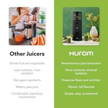 Hurom H400 Slow Juicer | Easy Clean, Compact, Quiet Motor