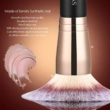 KINGMAS Foundation Makeup Brush: Premium Double-Ended Kabuki Brush for Flawless Blending