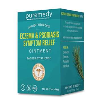 Puremedy Eczema & Psoriasis Relief Ointment Homeopathic All Natural Salve Soothes and Relives Symptoms of Dry Itchy Flaky Scratchy or Weepy Skin - 2 oz Jar