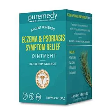 Puremedy Eczema & Psoriasis Relief Ointment Homeopathic All Natural Salve Soothes and Relives Symptoms of Dry Itchy Flaky Scratchy or Weepy Skin - 2 oz Jar