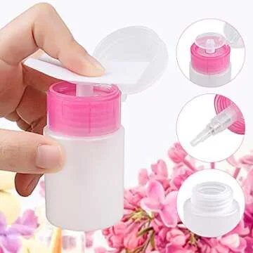 1000 Pcs Gel Nail Polish Remover, Lint Free Nail Wipes Cotton Pad with a Pump Dispenser Bottle Disposable Nail Polish Remover for Soak Off UV Gel Polish Clean Acrylic Nails Remover