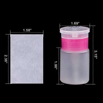 1000 Pcs Gel Nail Polish Remover, Lint Free Nail Wipes Cotton Pad with a Pump Dispenser Bottle Disposable Nail Polish Remover for Soak Off UV Gel Polish Clean Acrylic Nails Remover