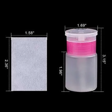 1000 Pcs Gel Nail Polish Remover, Lint Free Nail Wipes Cotton Pad with a Pump Dispenser Bottle Disposable Nail Polish Remover for Soak Off UV Gel Polish Clean Acrylic Nails Remover