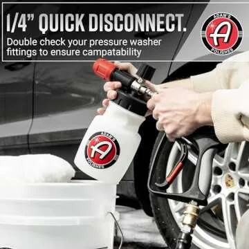 Adam's Premium Foam Cannon - Foam Cannon Soap Sprayer for Car Wash | Sprayer Cannister for Pressure Washer 1/4" Quick Disconnect