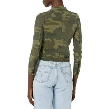 Stylish [BLANKNYC] Women’s Camouflage Tencel Jacket