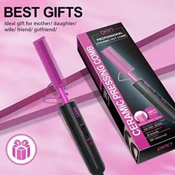 2 in 1 Hot Comb Hair Straightener for All Hair Types