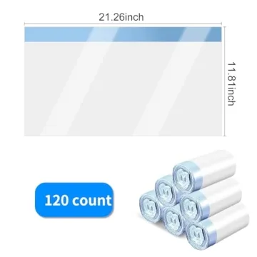 Cat Litter Box Liners - 120 Count for Easy Cleanup