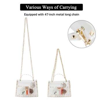 Stylish COAIMANEY Clear Crossbody Bag for Events