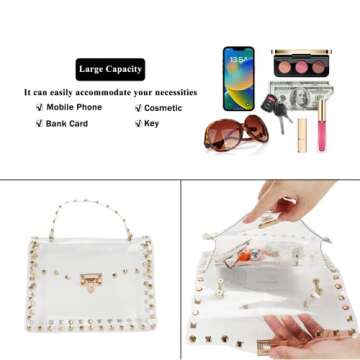 Stylish COAIMANEY Clear Crossbody Bag for Events