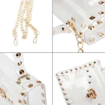 Stylish COAIMANEY Clear Crossbody Bag for Events