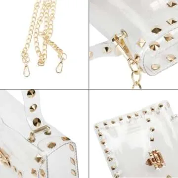 Stylish COAIMANEY Clear Crossbody Bag for Events