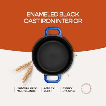 Krustic Cast Iron Dutch Oven for Ultimate Bread Baking