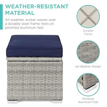 Stylish Wicker Ottomans with Storage and Comfort