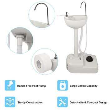 Outvita Portable Camping Sink for Outdoor Handwashing