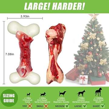 Debak Dog Toys for Aggressive Chewers - Indestructible Chew Toy, Large Breeds with Bacon Flavor