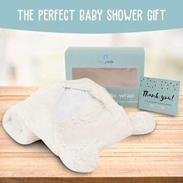 Baby Swaddle Blanket | Ultra-Soft Plush Essential for Infants 0-6 Months | Receiving Swaddling Wrap White | Ideal for Baby Boy Accessories and Newborn Registry | Perfect Baby Girl Shower Gift
