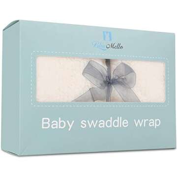 Baby Swaddle Blanket | Ultra-Soft Plush Essential for Infants 0-6 Months | Receiving Swaddling Wrap White | Ideal for Baby Boy Accessories and Newborn Registry | Perfect Baby Girl Shower Gift