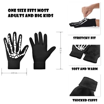 CROSSFINGERS Skeleton Gloves for Halloween and Cosplay