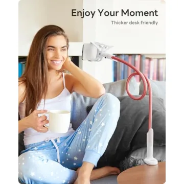 SAIJI Gooseneck Phone Holder - Versatile and Sturdy Solution