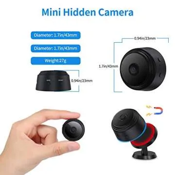 Compact WiFi Hidden Camera for Home and Travel Monitoring