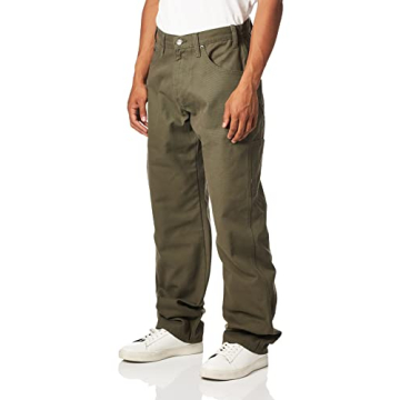 Dickies Men's Relaxed Fit Sanded Duck Carpenter Jeans - Moss Green, 32W x 34L