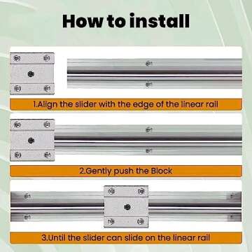 CNCYEAH Linear Rail SBR20 1500mm 2PCS Linear Rail Guide with 4 PCS SBR20UU Square Type Carriage Bearing Blocks Linear Rails and Bearings Kit for DIY CNC Routers Lathes Mills Automated Machines