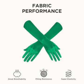 BABEYOND Long Opera Party 20s Satin Gloves Stretchy Adult Size Elbow Length 15 Inches