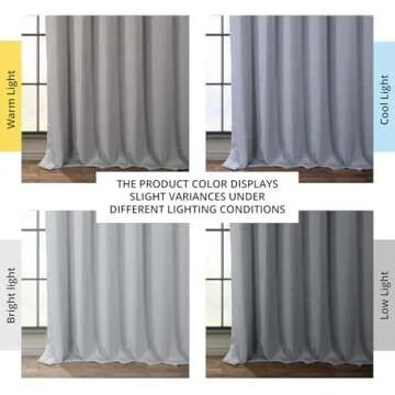 HPD Half Price Drapes Faux Linen Textured Room Darkening Curtains for Bedroom and Living Room - Heat...