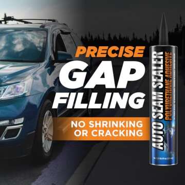 Professional Black Automotive Seam Sealer for Cars, Trucks, RVs