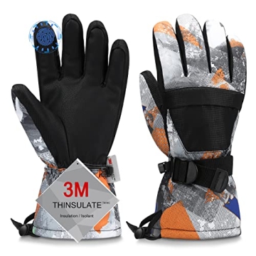 Ski Gloves, Warmest Waterproof and Breathable Snow Gloves for Cold Weather, Fits Both Men & Women,fo...
