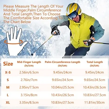 Ski Gloves, Warmest Waterproof and Breathable Snow Gloves for Cold Weather, Fits Both Men & Women,for Parent Child Outdoor