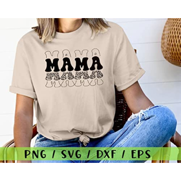 Mama Shirts for Women Tie Dye Mama Letter Printed T Shirt Casual Tee Tops Funny Graphic Tees